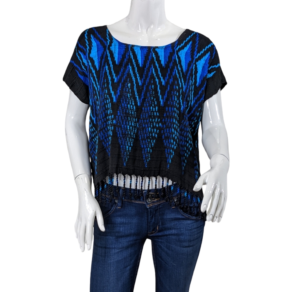 Blue tops for women, Handmade blouses, Handcrafted Shirt, Tie-dyed Blouses,